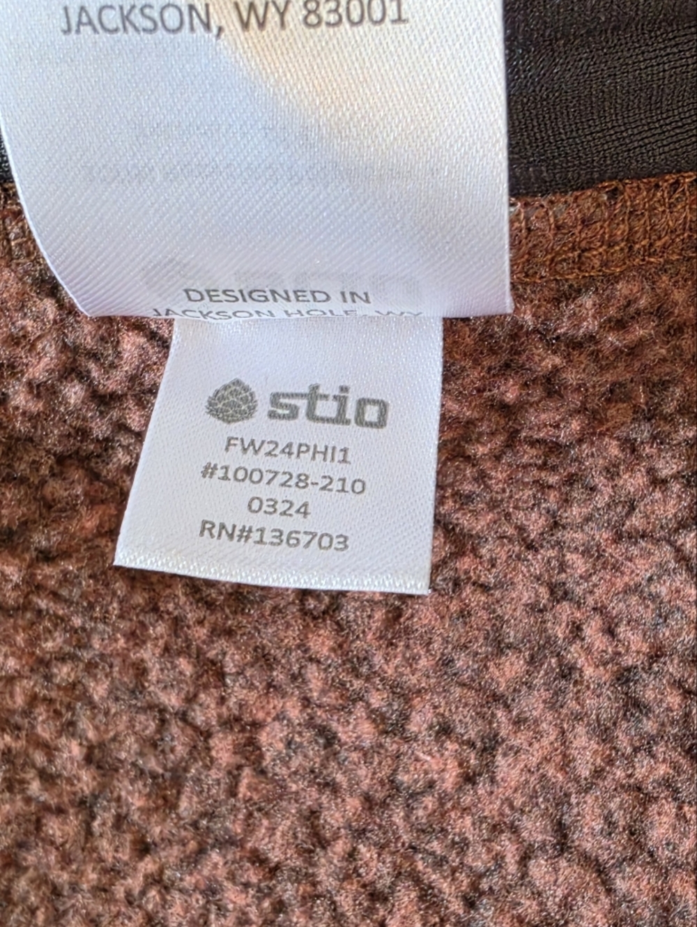 Stio Brown Heather Zip-Up Hoodie with Tan Accents Brand New Never Used - Picture 10 of 13